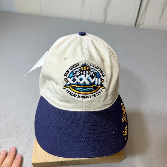 Vintage San Diego Super Bowl XXXVII 2003 NFL Football Cap Hat Reebok Mens Adult - Picture 8 of 11